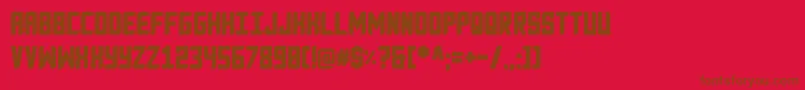 Anvyl Font – Brown Fonts on Red Background