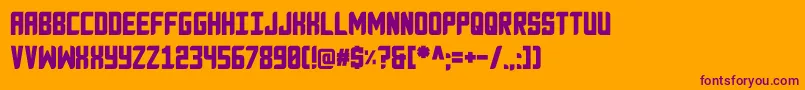 Шрифт Anvyl – фиолетовые шрифты на оранжевом фоне