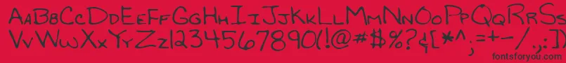Lehn119 Font – Black Fonts on Red Background