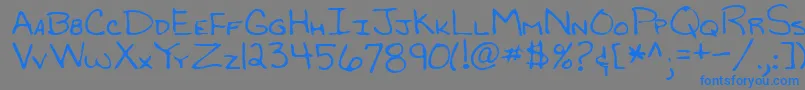 Lehn119 Font – Blue Fonts on Gray Background