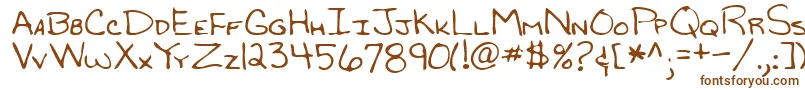 Czcionka Lehn119 – brązowe czcionki na białym tle