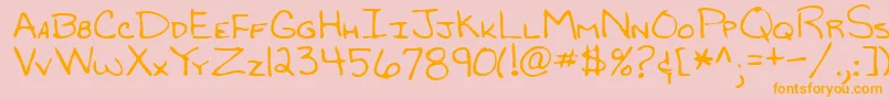 Lehn119 Font – Orange Fonts on Pink Background