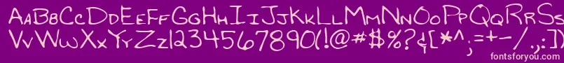 Lehn119 Font – Pink Fonts on Purple Background