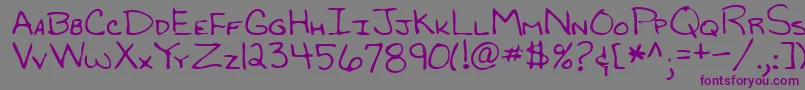 Czcionka Lehn119 – fioletowe czcionki na szarym tle