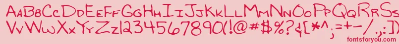 Lehn119 Font – Red Fonts on Pink Background