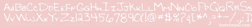 Lehn119 Font – White Fonts on Pink Background