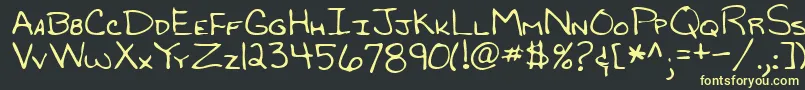 フォントLehn119 – 黒い背景に黄色の文字
