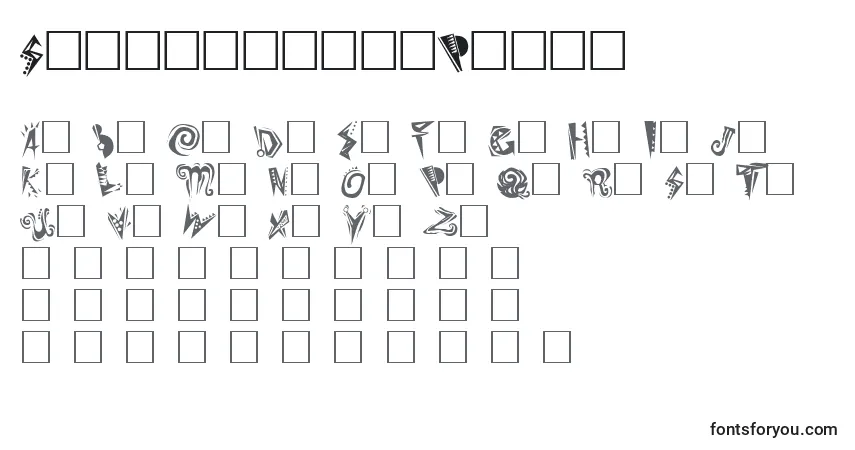 A fonte SlumgullionPlain – alfabeto, números, caracteres especiais