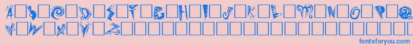 SlumgullionPlain Font – Blue Fonts on Pink Background