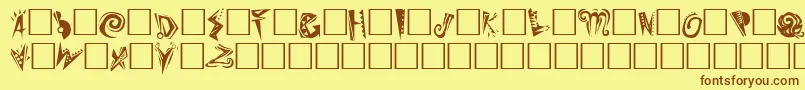 SlumgullionPlain Font – Brown Fonts on Yellow Background