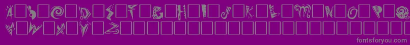 SlumgullionPlain Font – Gray Fonts on Purple Background