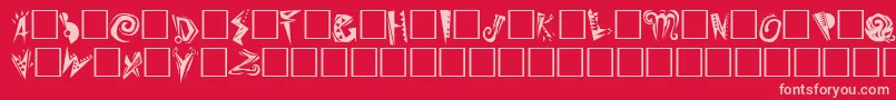 SlumgullionPlain Font – Pink Fonts on Red Background