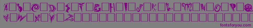 SlumgullionPlain-fontti – violetit fontit harmaalla taustalla