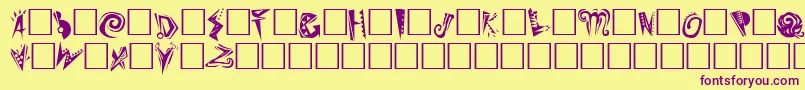 SlumgullionPlain Font – Purple Fonts on Yellow Background