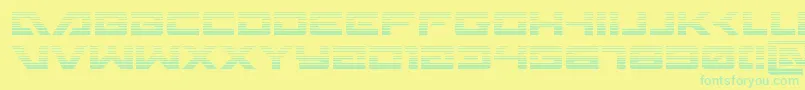Fonte Wildcard31grad – fontes verdes em um fundo amarelo