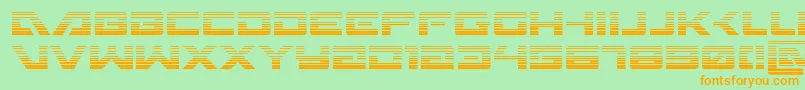Wildcard31grad Font – Orange Fonts on Green Background