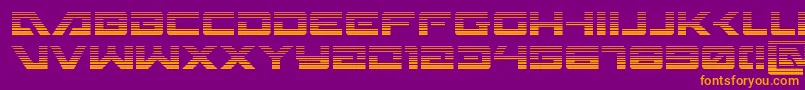 Wildcard31grad Font – Orange Fonts on Purple Background
