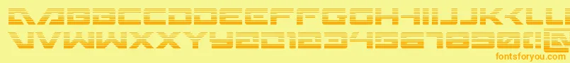 Wildcard31grad Font – Orange Fonts on Yellow Background