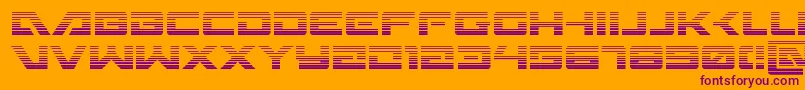 Wildcard31grad Font – Purple Fonts on Orange Background