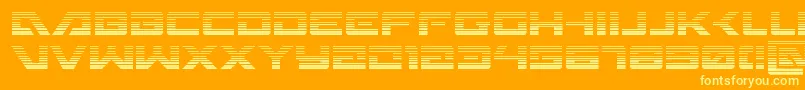 Czcionka Wildcard31grad – żółte czcionki na pomarańczowym tle