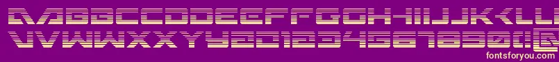 Wildcard31grad Font – Yellow Fonts on Purple Background
