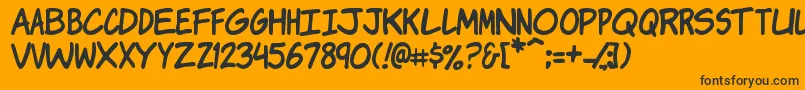 KomikaJam Font – Black Fonts on Orange Background
