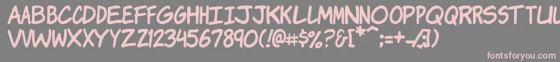 KomikaJam Font – Pink Fonts on Gray Background