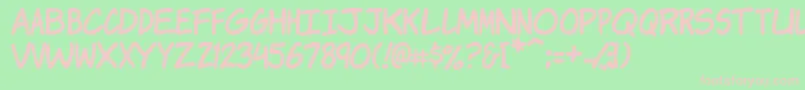 KomikaJam Font – Pink Fonts on Green Background