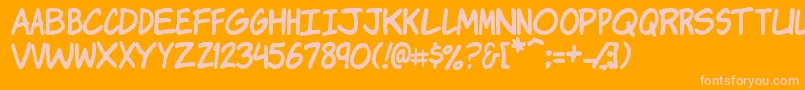 KomikaJam Font – Pink Fonts on Orange Background