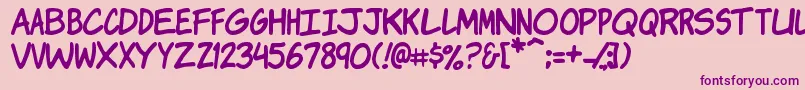 KomikaJam Font – Purple Fonts on Pink Background
