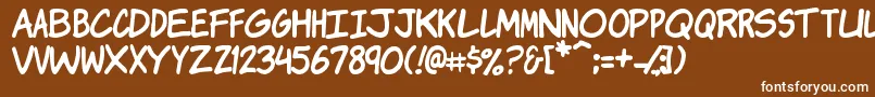 KomikaJam Font – White Fonts on Brown Background