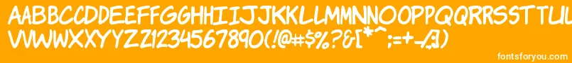 KomikaJam Font – White Fonts on Orange Background