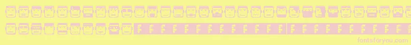 Polyface Font – Pink Fonts on Yellow Background