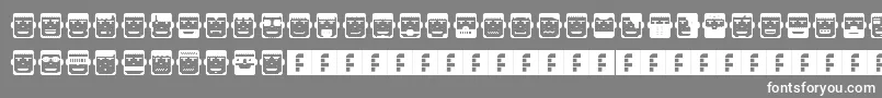 フォントPolyface – 灰色の背景に白い文字