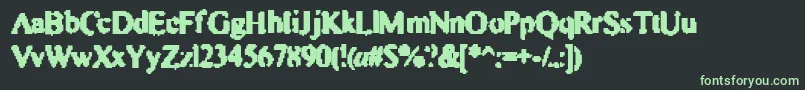 Czcionka AstroCreep – zielone czcionki na czarnym tle