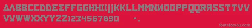 Eurocentric Font – Gray Fonts on Red Background