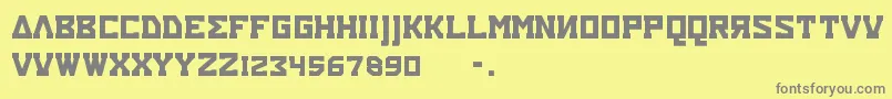 Eurocentric Font – Gray Fonts on Yellow Background