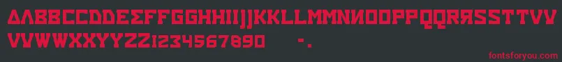 Eurocentric Font – Red Fonts on Black Background