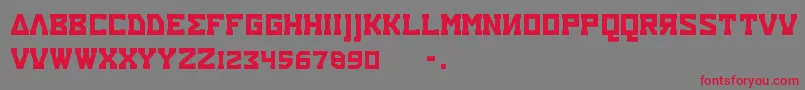 Eurocentric Font – Red Fonts on Gray Background