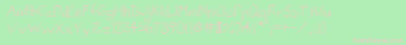 ButterflyComicLogo Font – Pink Fonts on Green Background