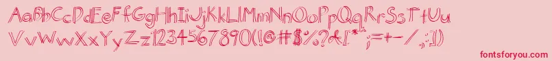 ButterflyComicLogo Font – Red Fonts on Pink Background