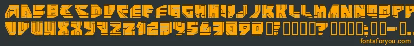 NeoP Font – Orange Fonts on Black Background