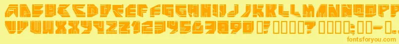 NeoP Font – Orange Fonts on Yellow Background