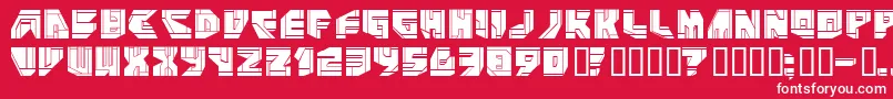 NeoP Font – White Fonts on Red Background