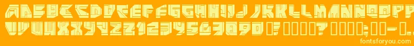 NeoP Font – Yellow Fonts on Orange Background