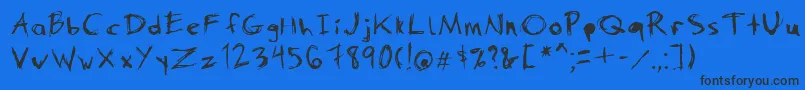 Danimal Font – Black Fonts on Blue Background