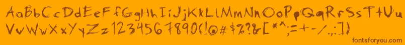 Danimal Font – Brown Fonts on Orange Background