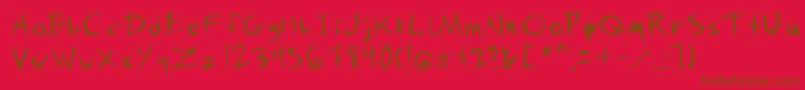 フォントDanimal – 赤い背景に茶色の文字