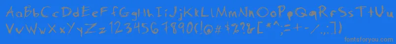 Danimal Font – Gray Fonts on Blue Background