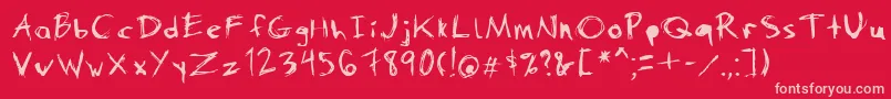 Danimal Font – Pink Fonts on Red Background